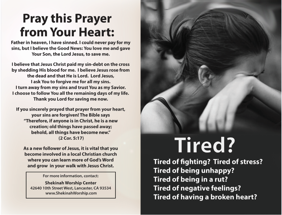 Gospel Tract - Are You Tired? - 100 Pack